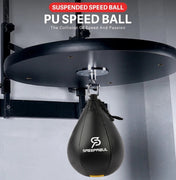 Conjunto de Bola de Velocidade de Boxe e Saco de Pancadas para Treino em Casa, Exercícios de Fitness e Prática Diária