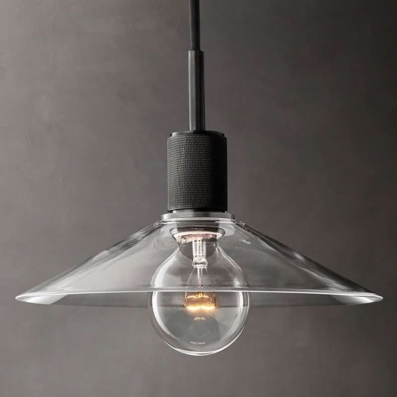 Suspension en verre inclinée pour salle à manger avec abat-jour incliné Lampe suspendue moderne pour espaces de repas
