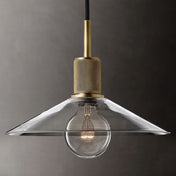 Suspension en verre inclinée pour salle à manger avec abat-jour incliné Lampe suspendue moderne pour espaces de repas
