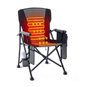 Chaise de camping pliante chauffante avec porte-gobelet, ultra portable et robuste pour usage extérieur