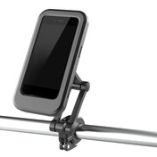 Suporte Dobrável Impermeável para Telemóvel de Bicicleta para Fixação Segura do Smartphone Durante Passeios em Tempo Chuvoso