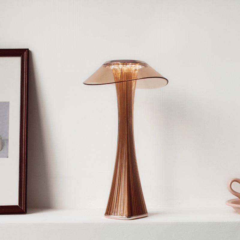 LED Diamond Table Lamp | Modern Cordless Light | Adjustable Brightness Bedside Lamp | USB Rechargeable Desk Lamp | Elegant Home Decor - Zardee 2