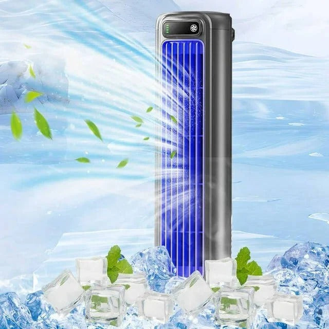 Ventoinha Portátil de Mesa com Três Velocidades, Bateria de 2000mAh e Opção de Montagem na Parede