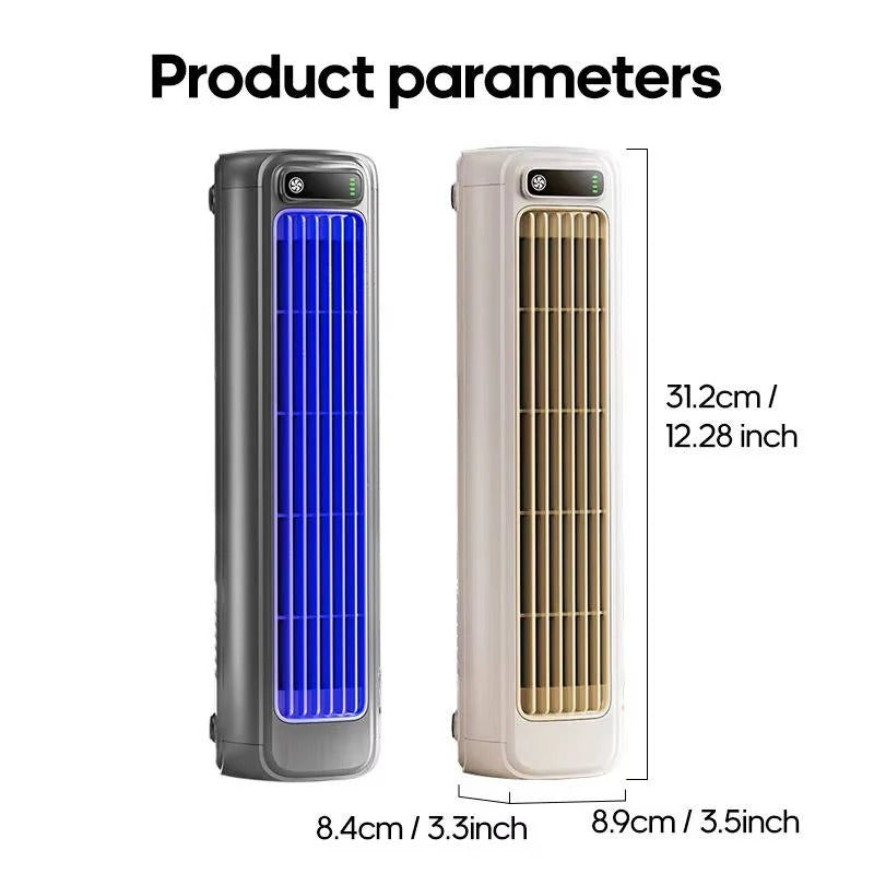 Ventoinha Portátil de Mesa com Três Velocidades, Bateria de 2000mAh e Opção de Montagem na Parede
