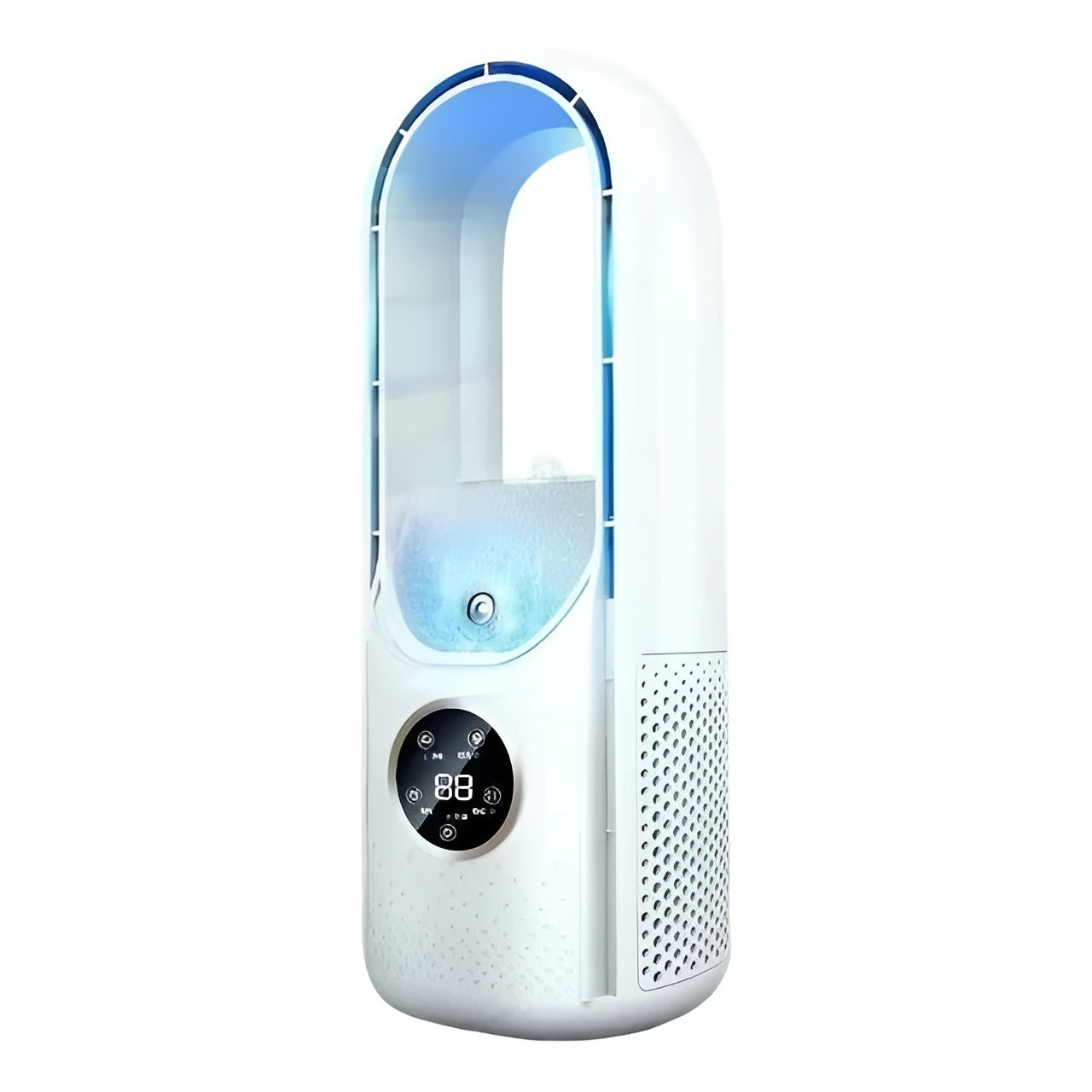 Ventilateur portable 3 en 1 avec refroidisseur d'air, humidificateur et moteur DC sans balais pour usage domestique et bureau