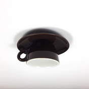 NovaCup Ceramic Coffee Cup Flush Mount Ceiling Light For Modern Living Spaces Available In Cheerful Colors