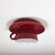 NovaCup Ceramic Coffee Cup Flush Mount Ceiling Light For Modern Living Spaces Available In Cheerful Colors