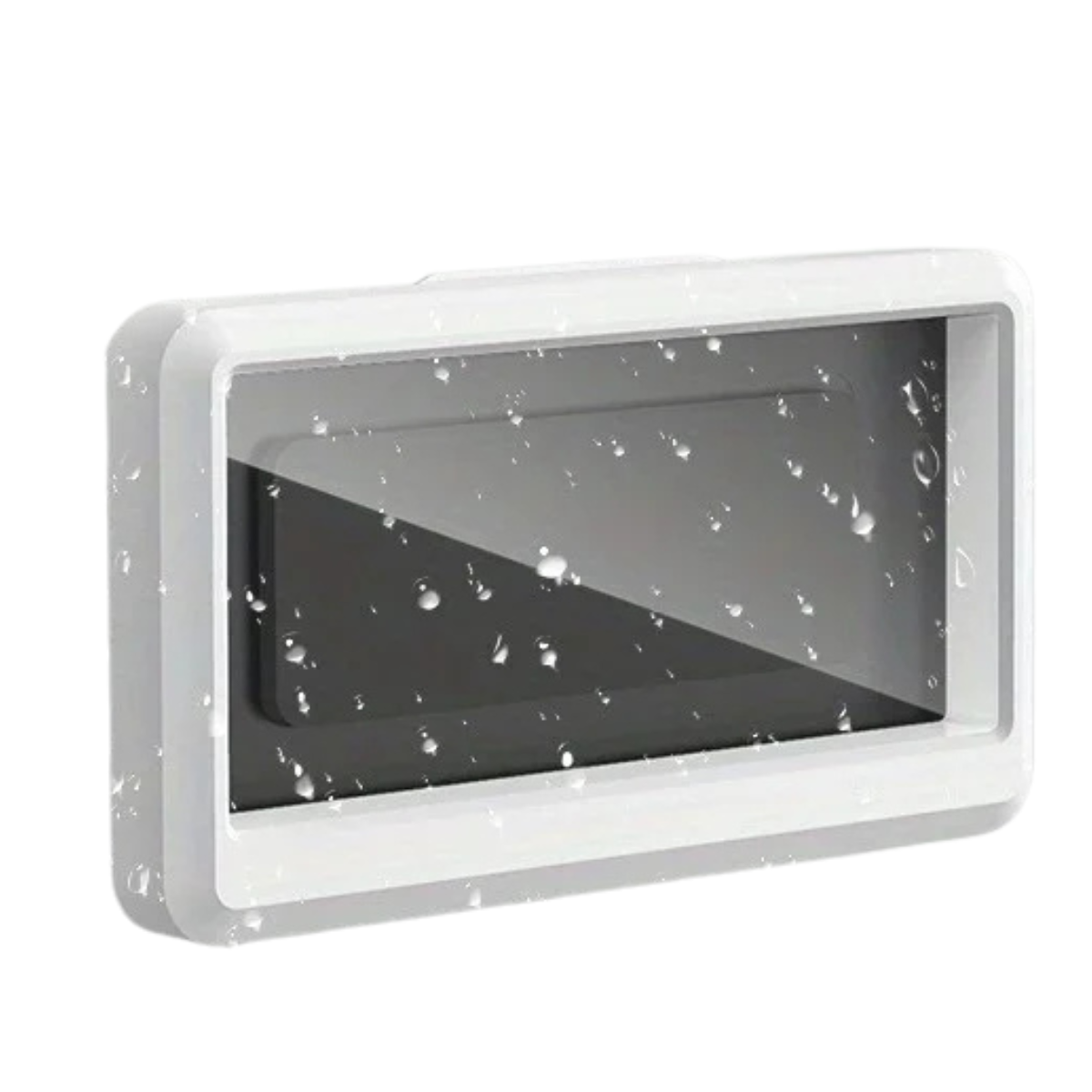 Support de téléphone étanche pour douche avec fixation murale auto-adhésive pour téléphones à écran tactile sous la douche