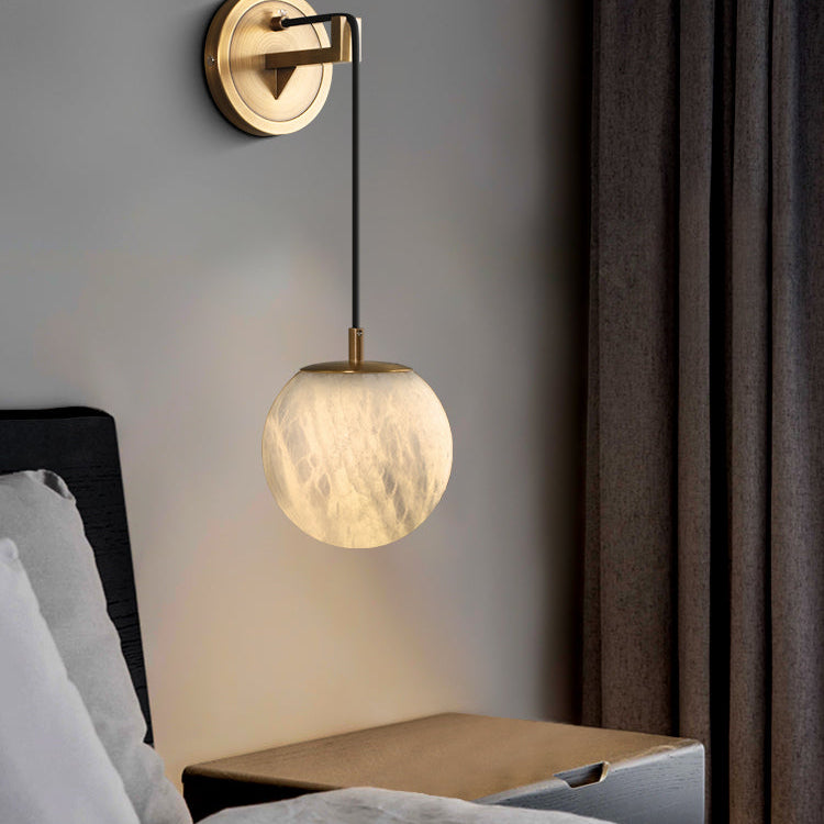 Minimalist Wall Lamp | Elegant Wall Sconce Lighting | Soft Diffused Wall Lights | Modern Brass Sconce | LED Wall Fixture - Zardee 2