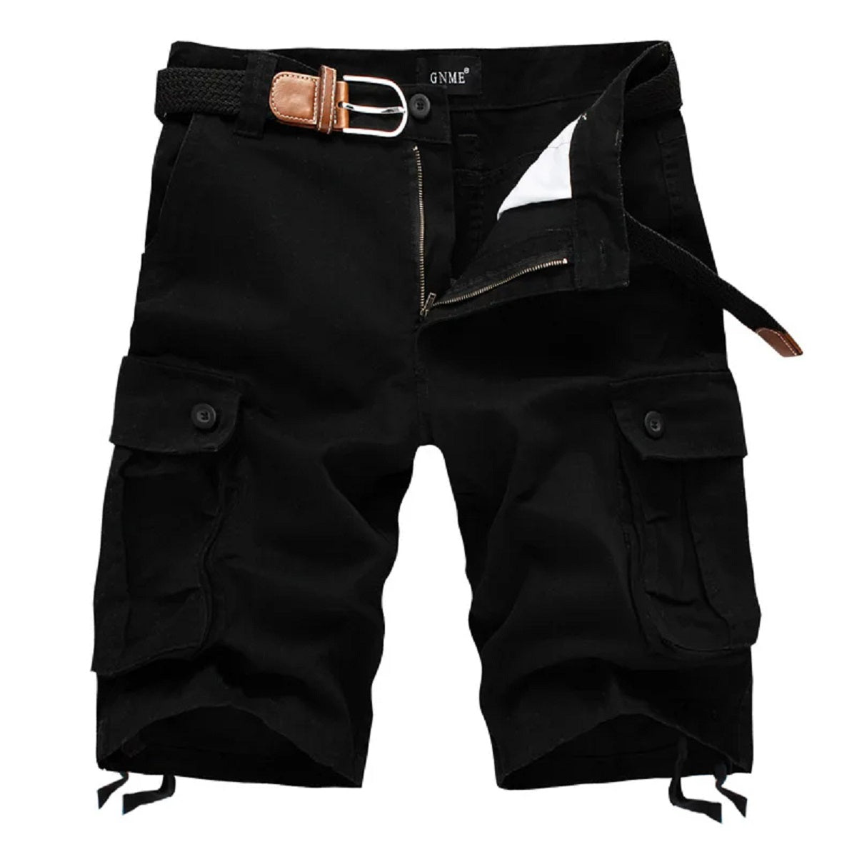 Herrshorts i rutig strandstil för avslappnad sommarbruk med militärinspirerad design – redo för vardagen