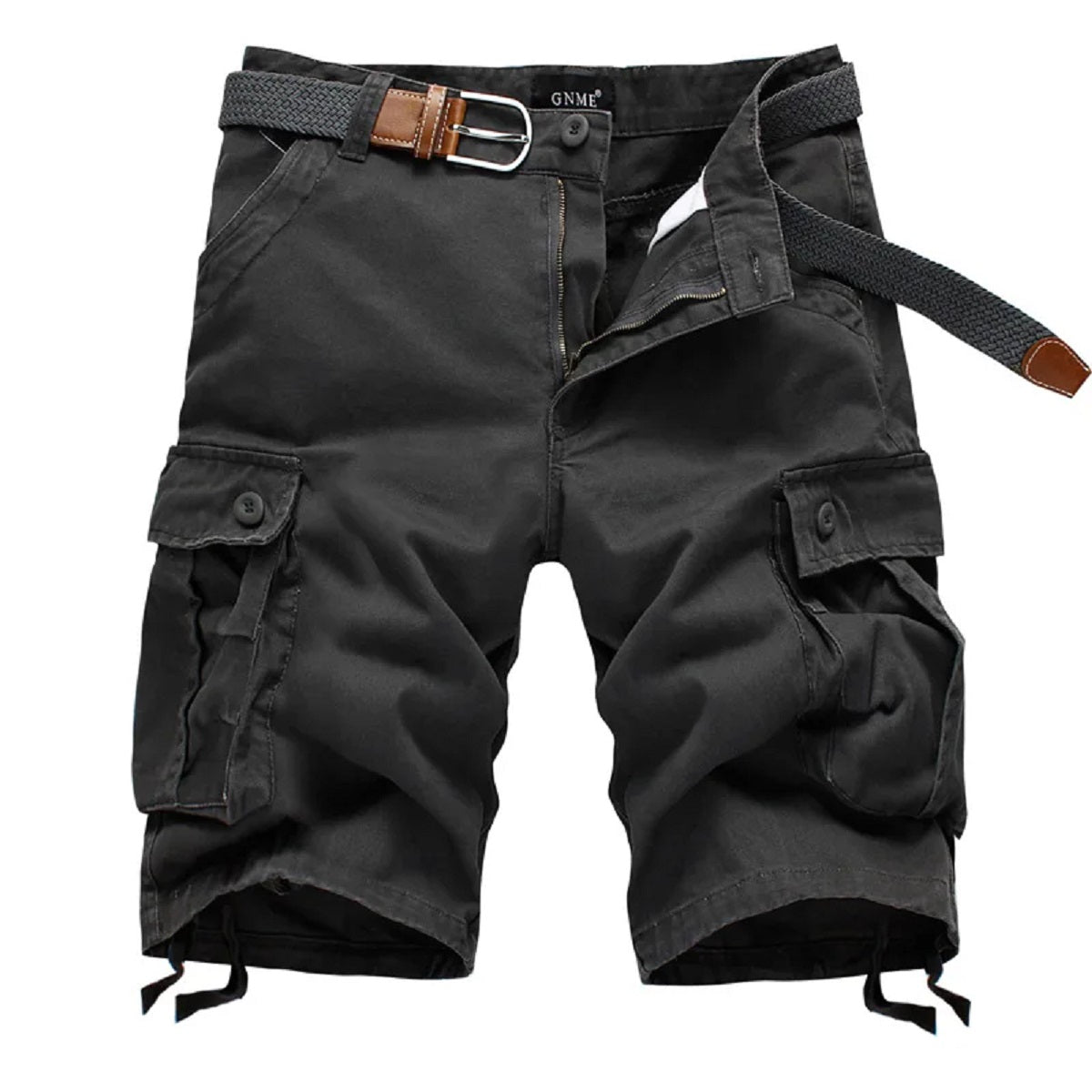 Herrshorts i rutig strandstil för avslappnad sommarbruk med militärinspirerad design – redo för vardagen