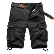 Herrshorts i rutig strandstil för avslappnad sommarbruk med militärinspirerad design – redo för vardagen