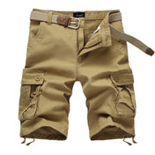 Herrshorts i rutig strandstil för avslappnad sommarbruk med militärinspirerad design – redo för vardagen