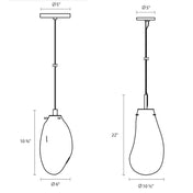 Suspension LED contemporaine avec abat-jour en verre pour intérieurs modernes et espaces de vie élégants
