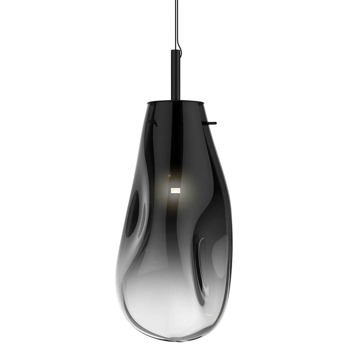 Suspension LED contemporaine avec abat-jour en verre pour intérieurs modernes et espaces de vie élégants