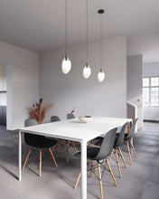 Suspension LED contemporaine avec abat-jour en verre pour intérieurs modernes et espaces de vie élégants