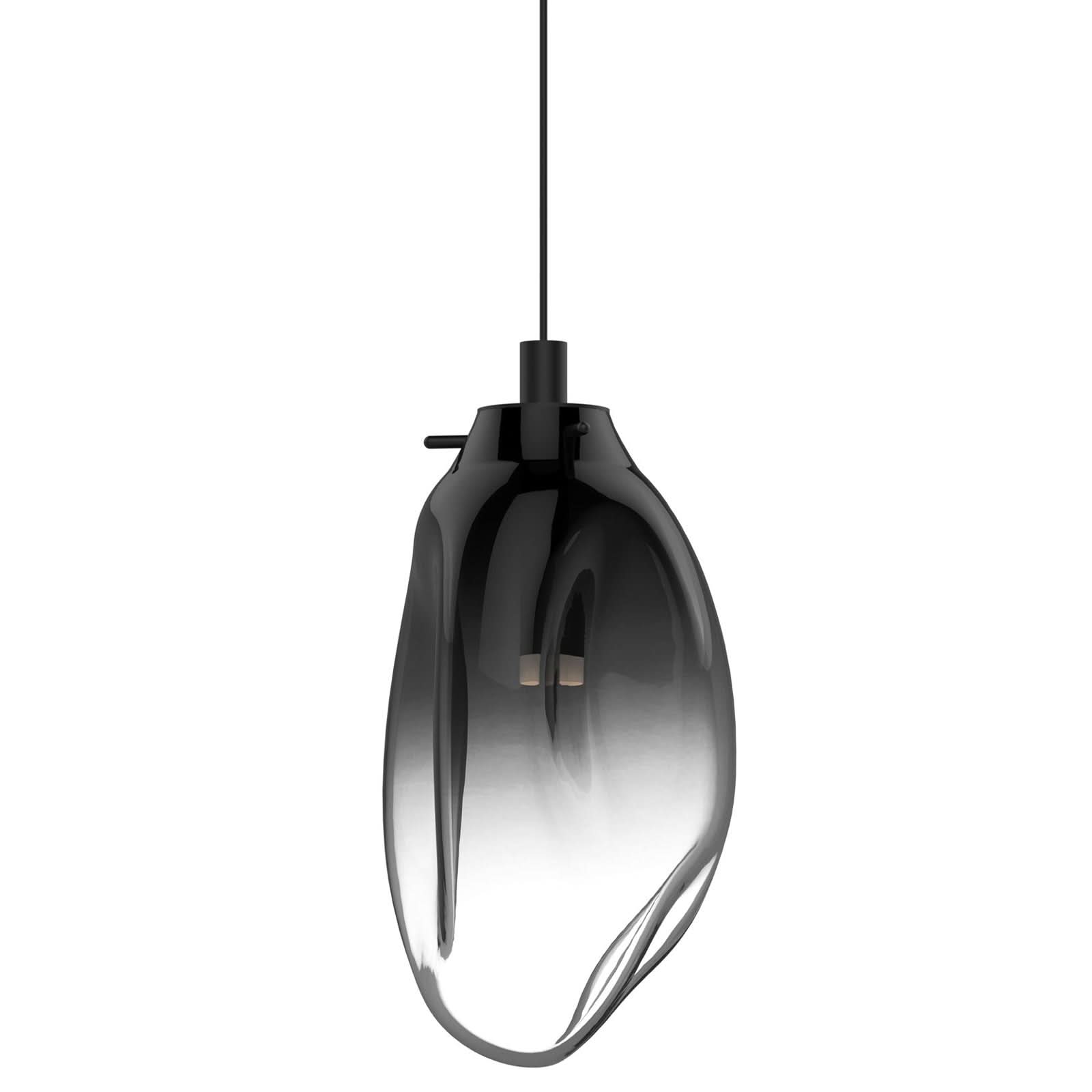 Suspension LED contemporaine avec abat-jour en verre pour intérieurs modernes et espaces de vie élégants