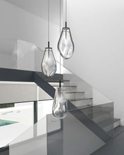 Suspension LED contemporaine avec abat-jour en verre pour intérieurs modernes et espaces de vie élégants