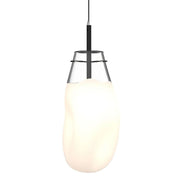 Suspension LED contemporaine avec abat-jour en verre pour intérieurs modernes et espaces de vie élégants