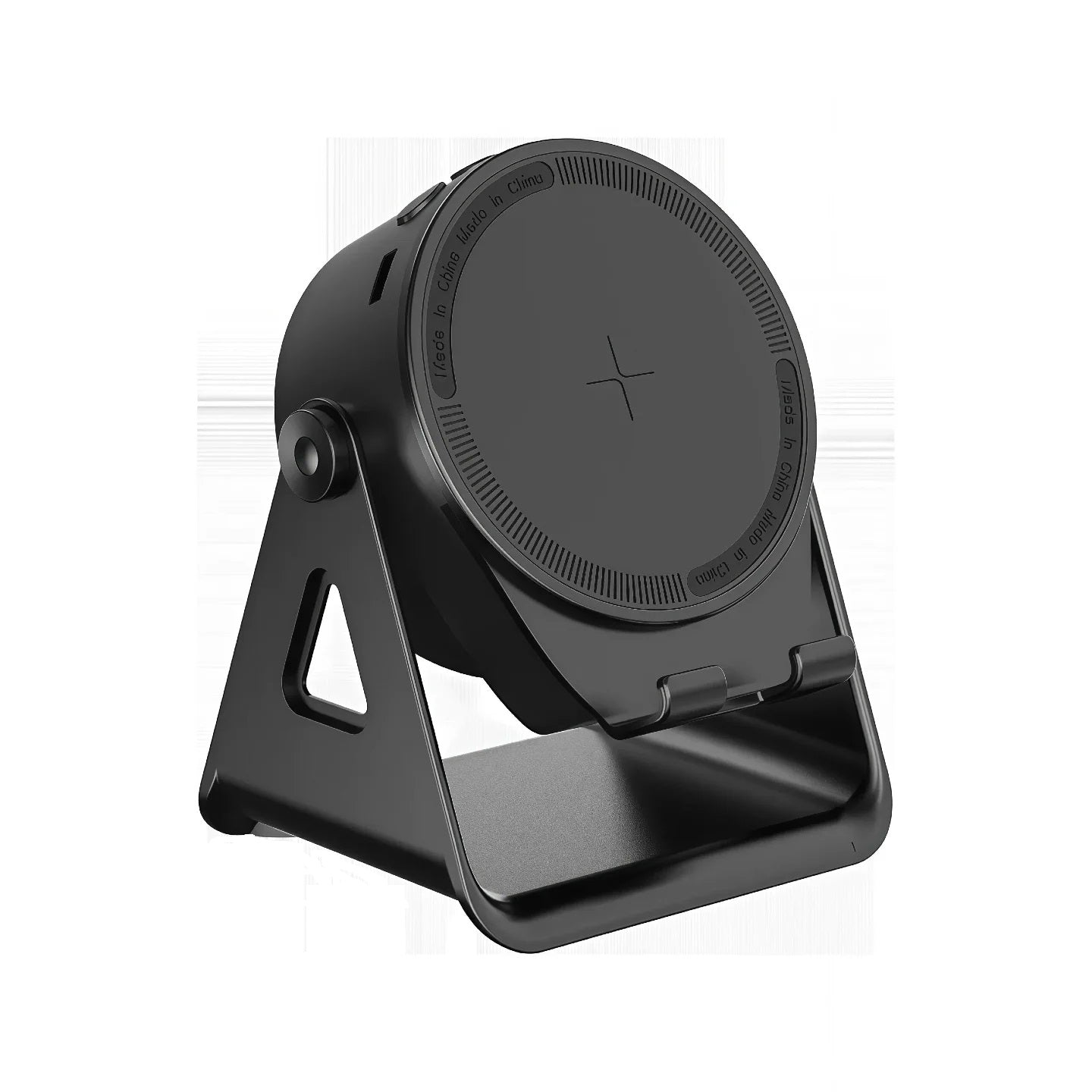 Altavoz Bluetooth con carga inalámbrica, soporte giratorio para teléfono y cargador inductivo para uso diario