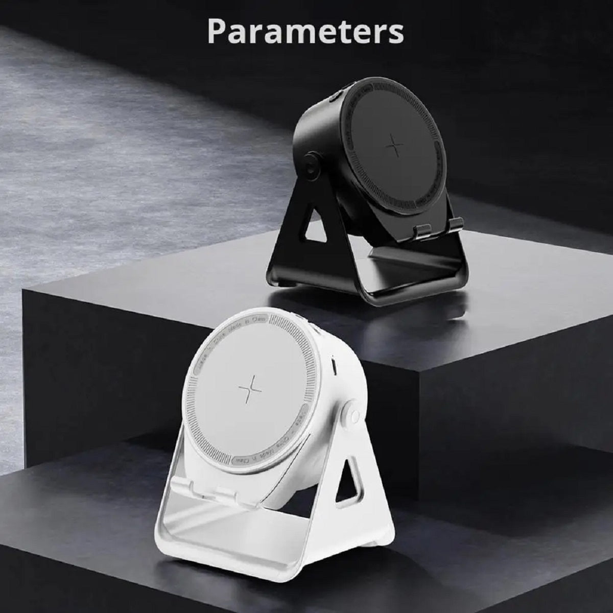 Altavoz Bluetooth con carga inalámbrica, soporte giratorio para teléfono y cargador inductivo para uso diario