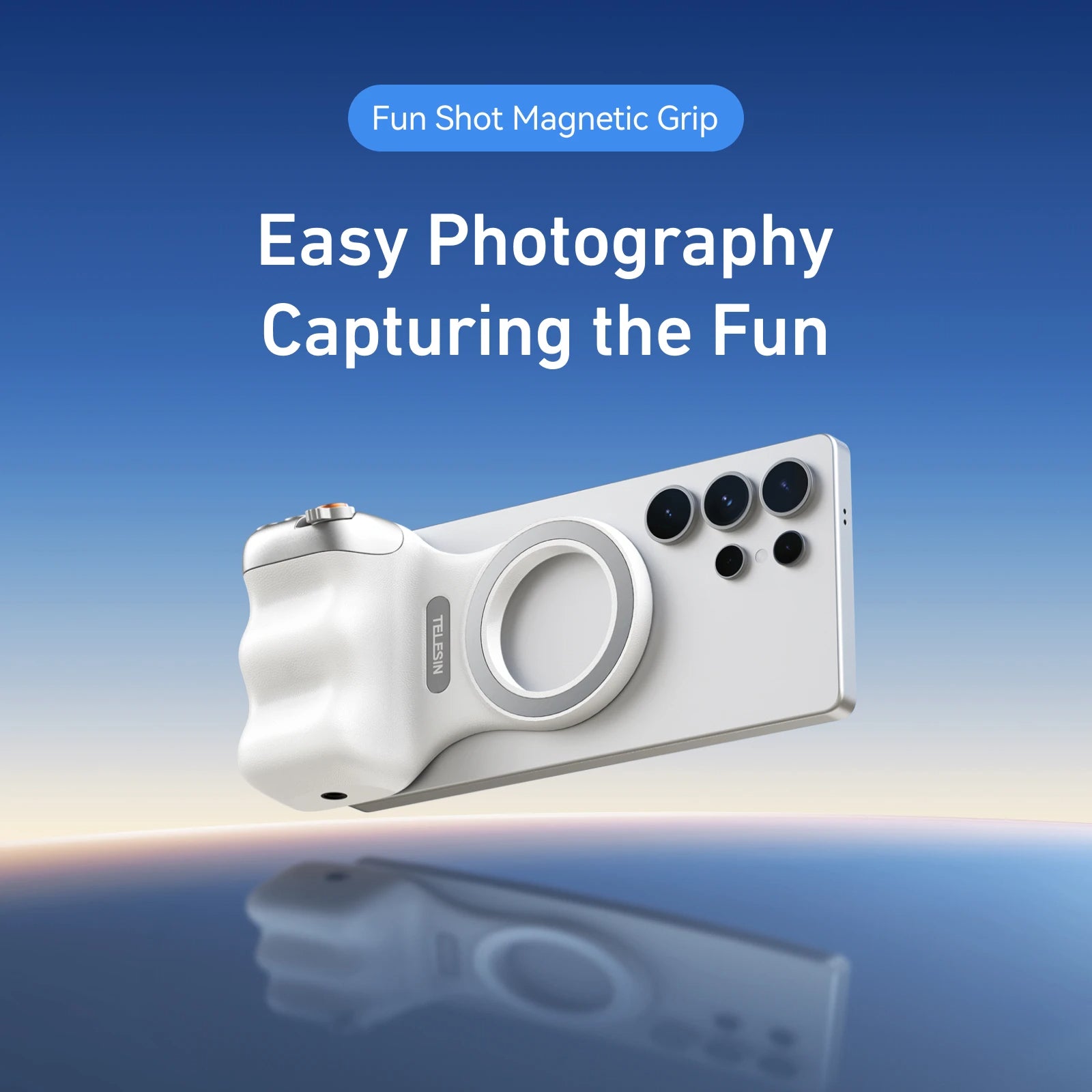 Magnetic Phone Camera Grip With Remote Shutter Handle And Holder For Smartphones And Mobile Videography