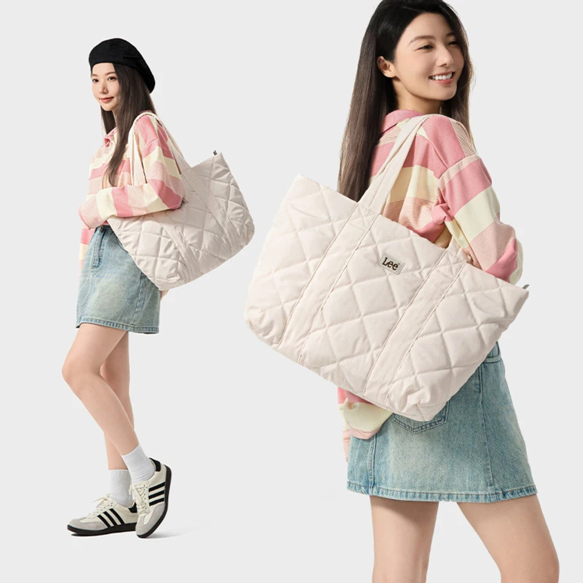 Sac cabas matelassé léger, doux et grand pour ordinateur portable et sac d'école Sac cabas matelassé léger, doux et grand
