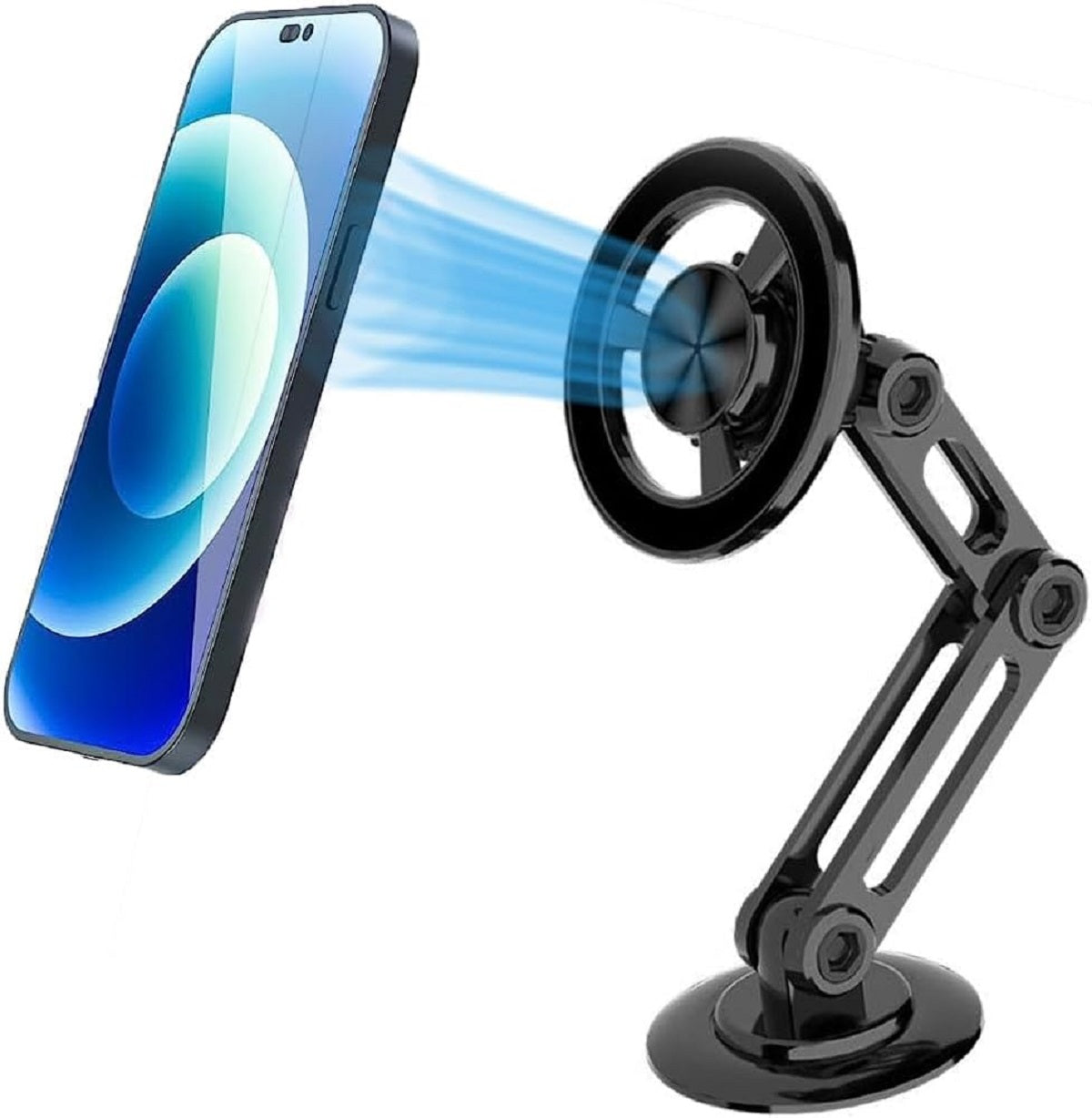 Support de téléphone de voiture magnétique ApexFlex 720 degrés avec fixation métallique pour ventilation et support pliable