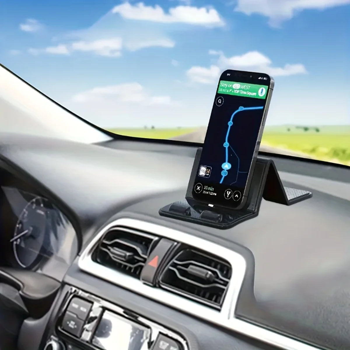 Support de téléphone polyvalent pour voiture avec fixation antidérapante résistante à la chaleur pour tableau de bord, assurant un positionnement stable et sécurisé de l’appareil