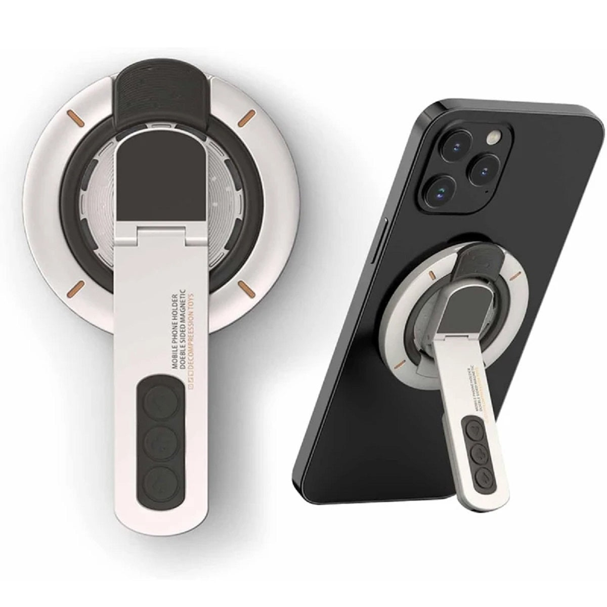 Support de téléphone magnétique trois-en-un avec anneau double face pour appareils iPhone Édition