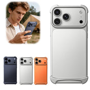 Coque de téléphone transparente anti-chute avec cadre en aluminium pour la série iPhone 17, protection claire et visible