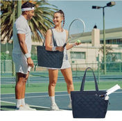 Vandtæt tennis-håndtaske med skoopbevaringsrum, skuldertaske til 2 til 4 ketchere