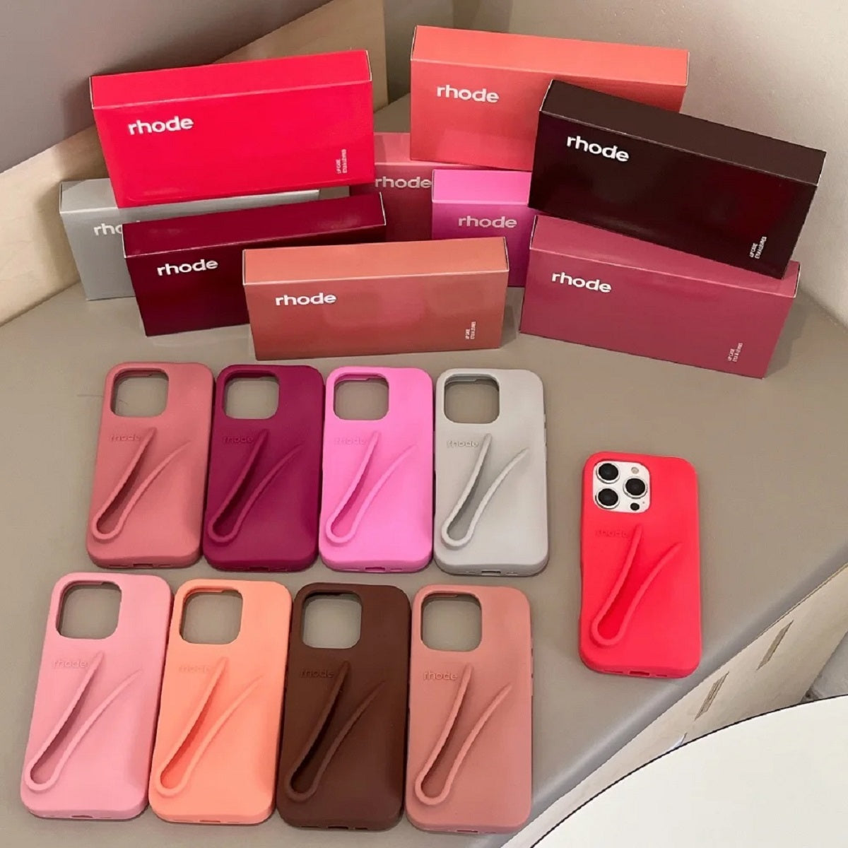 GleamCase Lip Gloss Telefoncover Gør Det Selv Silikone Læbestiftcover Kun Til iPhone-modeller