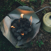 Lareira Portátil, Aquecedor Dobrável em Aço Inoxidável à Prova de Vento para Campismo e Aventuras ao Ar Livre