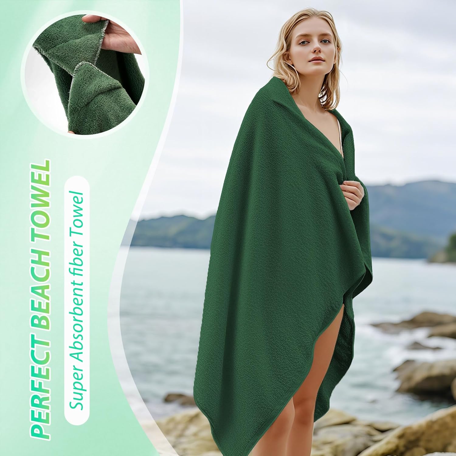 Serviette à séchage rapide magnétique FluxFlex, housse de change portable pour plage, camping et équipement de voyage