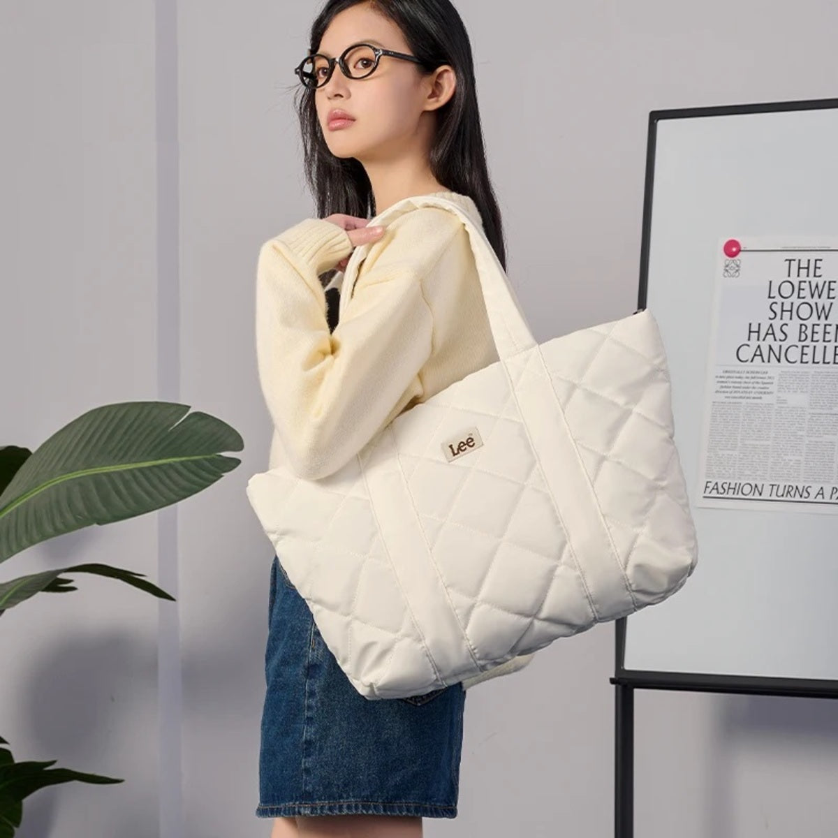 Sac cabas matelassé léger, doux et grand pour ordinateur portable et sac d'école Sac cabas matelassé léger, doux et grand