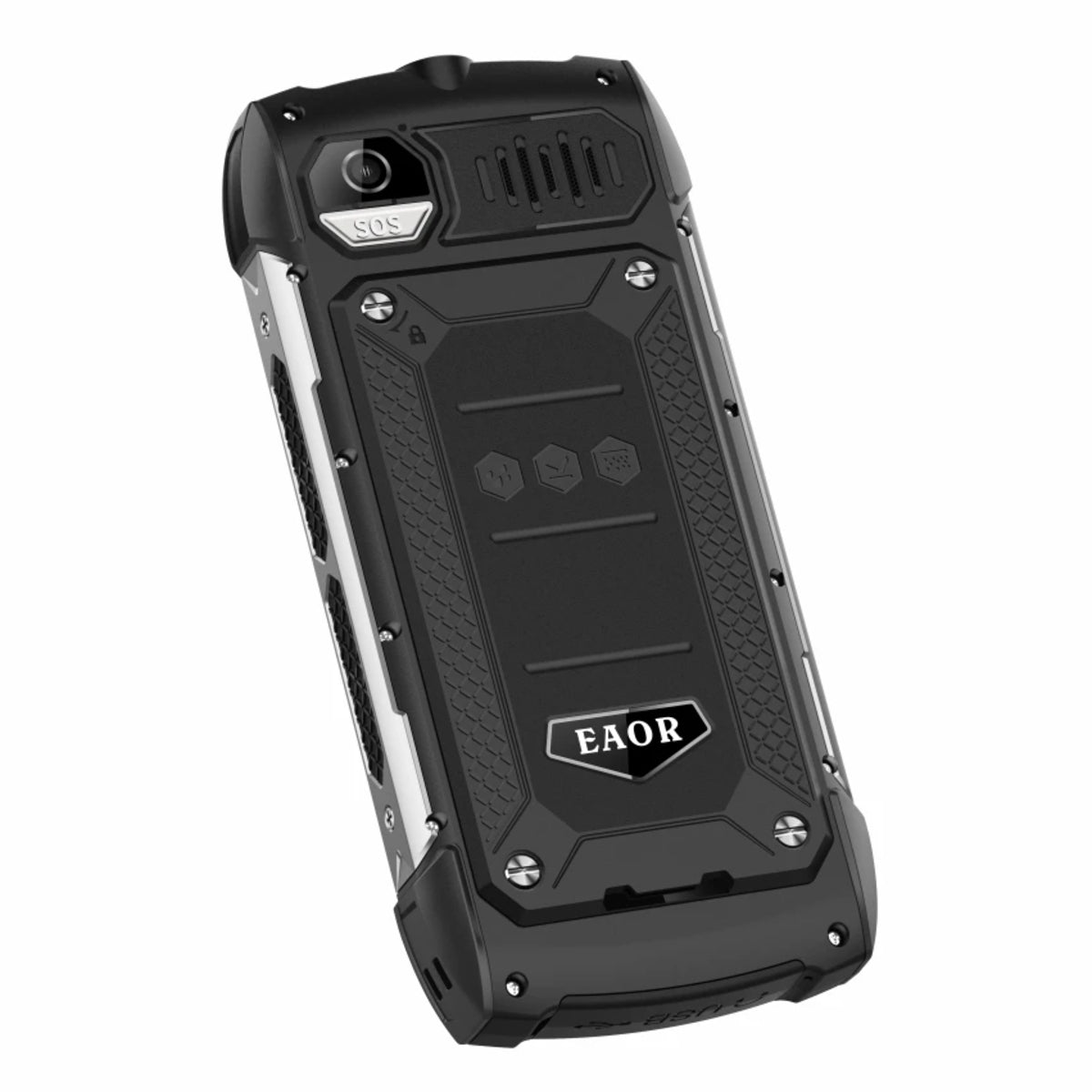 Teléfono Resistente AtlasCore 2G con Power Bank de 4000mAh, Linterna Incorporada, Diseño Impermeable IP68