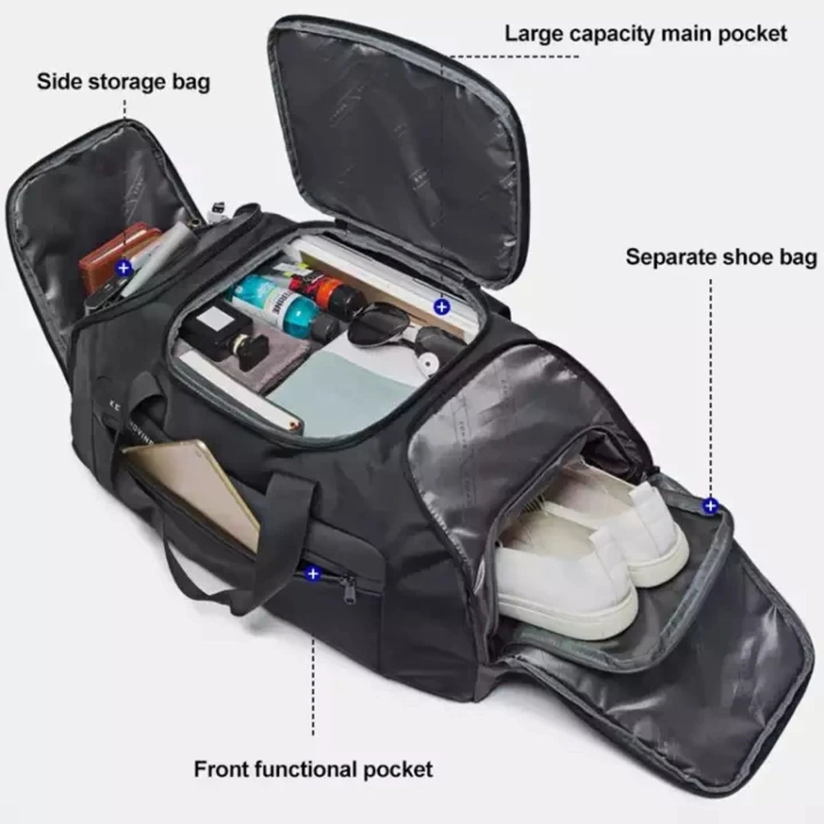 Mochila Deportiva Impermeable Atlas Pro para Gimnasio, Viajes y Entrenamiento Diario, Versátil, Duradera, Todo Terreno