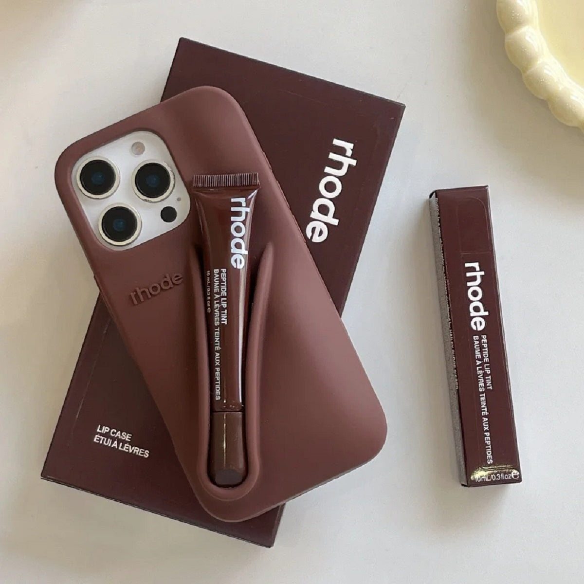GleamCase Lip Gloss Telefoncover Gør Det Selv Silikone Læbestiftcover Kun Til iPhone-modeller