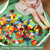 Sac de rangement deux-en-un pour jouets et tapis de jeu avec organiseur portable à cordon pour les jouets de vos enfants