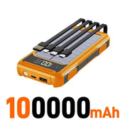 4-i-1 solcelle powerbank med hurtigopladning, mobilbatteri og LED-lys til udendørs brug overalt