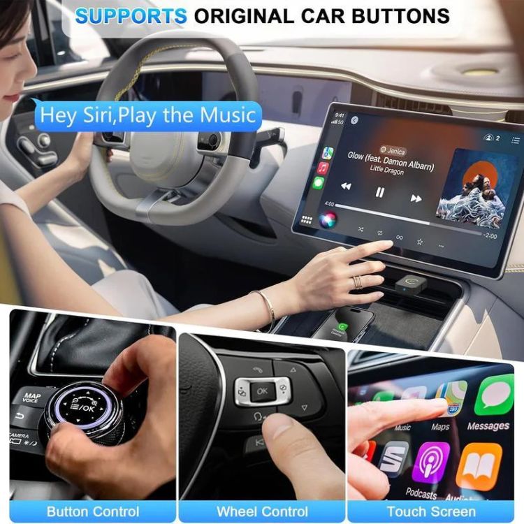 Adaptateur CarPlay sans fil Mini pour iPhone et véhicules équipés de CarPlay filaire