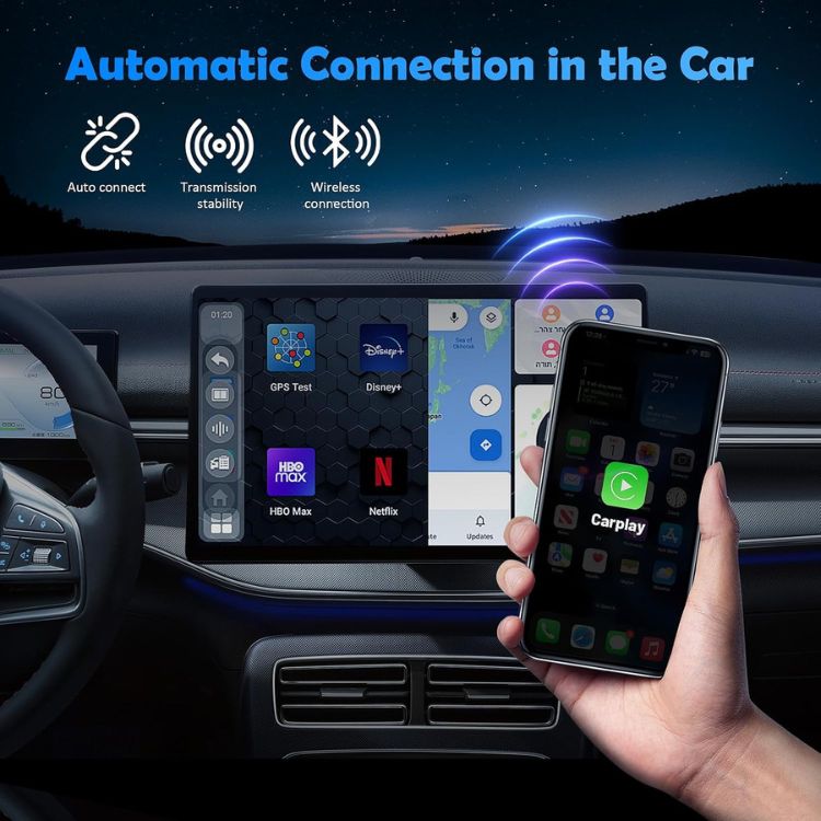 Adaptateur CarPlay sans fil Mini pour iPhone et véhicules équipés de CarPlay filaire