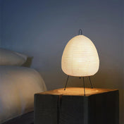 Japanese Rice Paper Table Lamp | LED Desk Light | Artistic Bedroom Lamp | Modern Living Room Fixture | Unique Home Decor Light - Zardee-1
