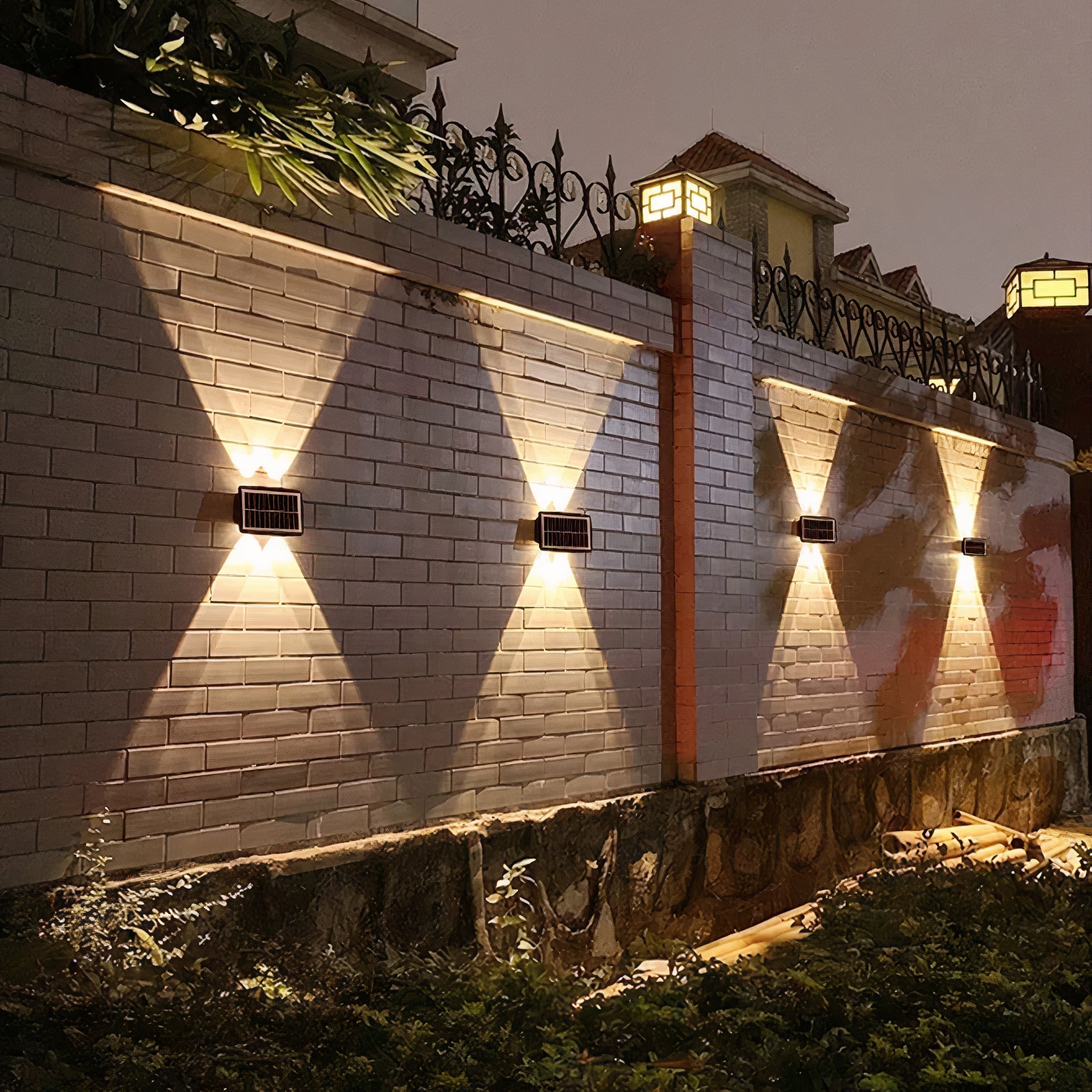 Solar Garden Wall Light | Outdoor Solar Lighting | Weatherproof Wall Fixture | Energy-Saving Garden Lamp | Modern Outdoor Lighting - Zardee-2