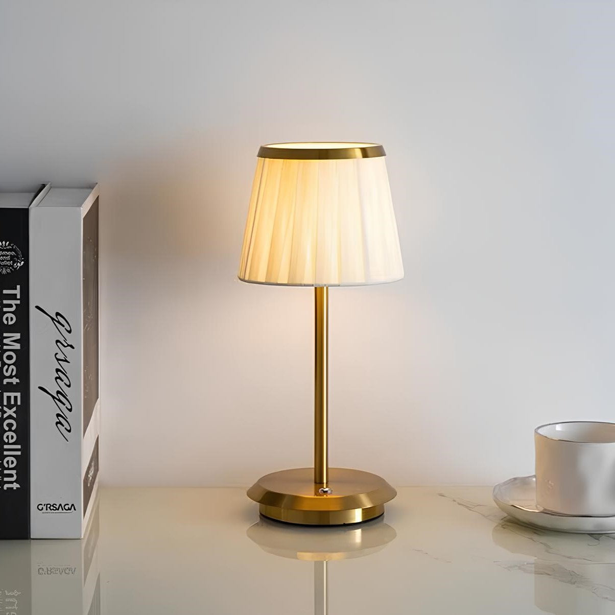 Table Lamp Classic Elegance | Dimmable LED Light | Rechargeable Indoor Outdoor Lamp | Versatile Lighting Fixture | Stylish Home Decor - Zardee-3