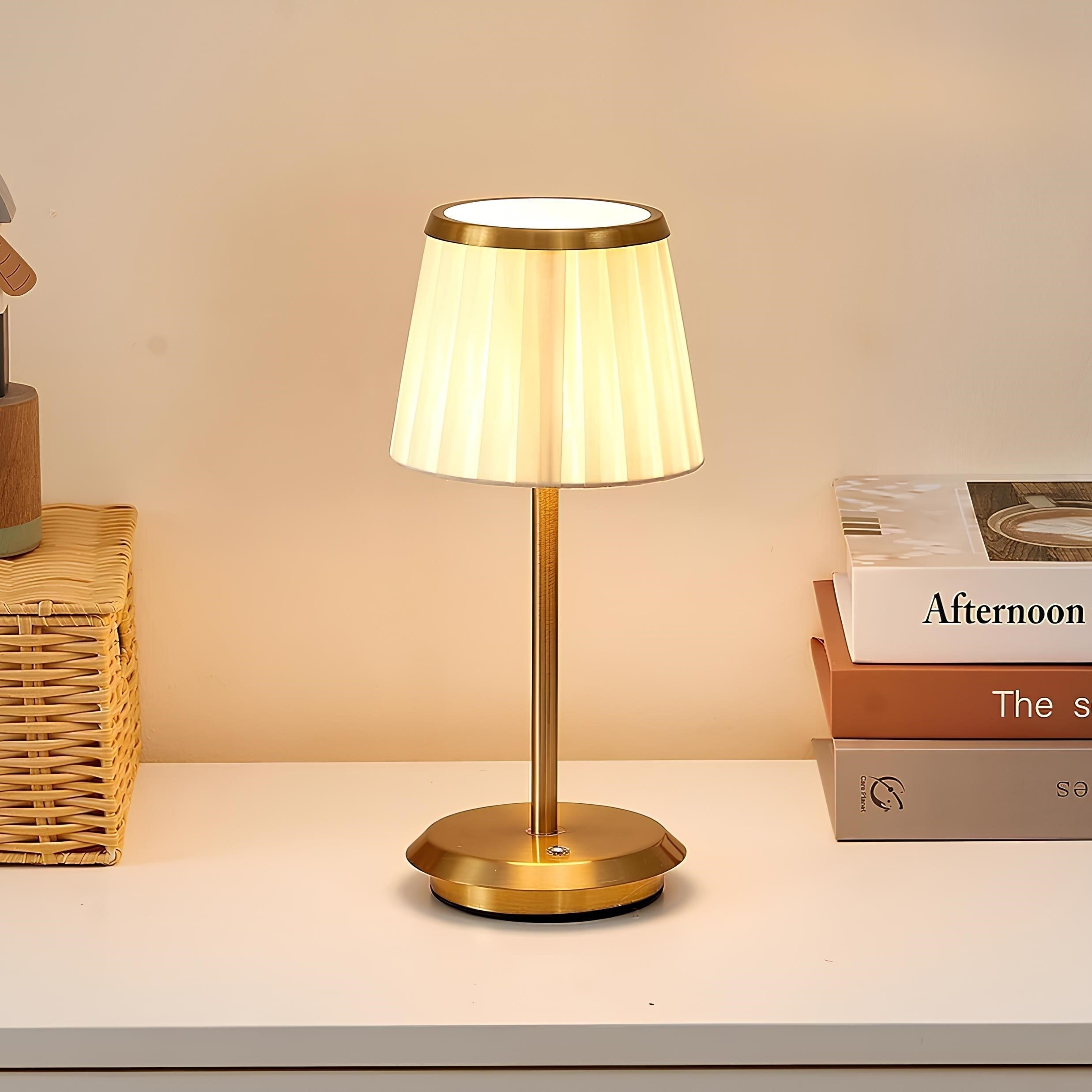 Table Lamp Classic Elegance | Dimmable LED Light | Rechargeable Indoor Outdoor Lamp | Versatile Lighting Fixture | Stylish Home Decor - Zardee-6