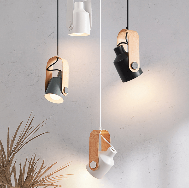 Nordic Pendant Ceiling Lamp | Minimalist Hanging Light | Wood and Metal Fixture | Elegant Ceiling Lights | Modern Home Decor - Zardee-1