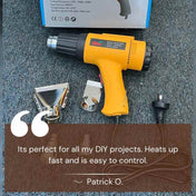 NovaHeat 2000W varmluftpistol med to tilstande og temperatur fra 60 til 650 grader til sarte opgaver