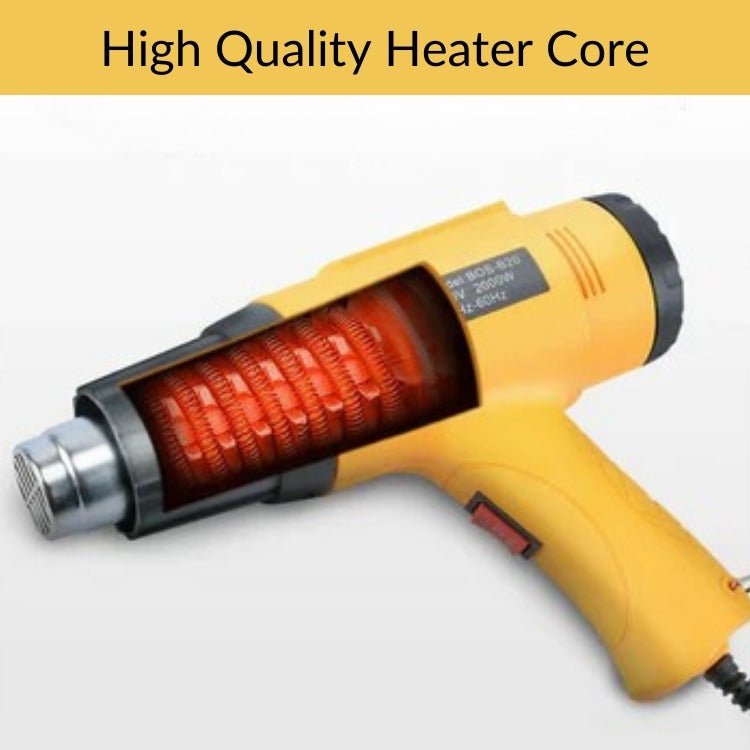 NovaHeat 2000W varmluftpistol med to tilstande og temperatur fra 60 til 650 grader til sarte opgaver